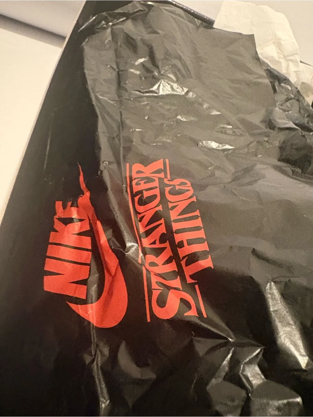 Nike Kids Foamposite One 'Stranger Things' Black & Red Sneakers
